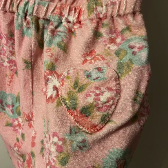 LoveShackFancy Pink Floral Terrycloth Romper - Picture 5 of 5